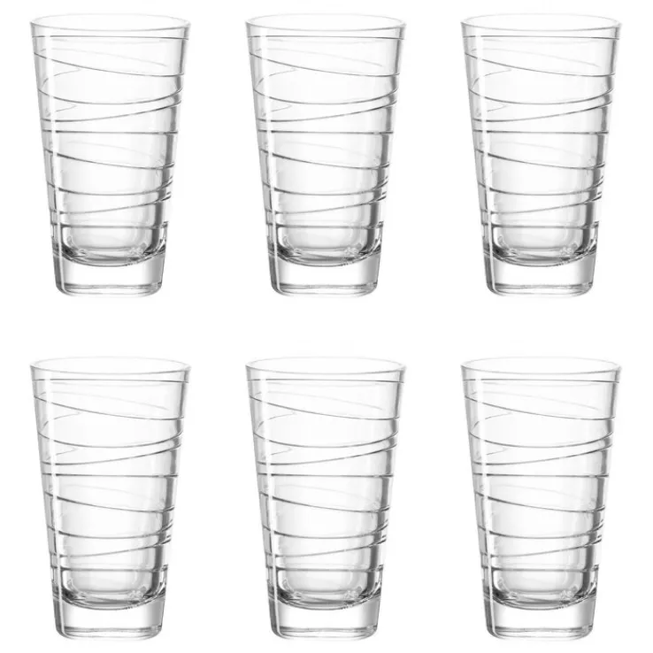LEONARDO Longdrinkglas VARIO STRUTTURA 6er Set Klarglas