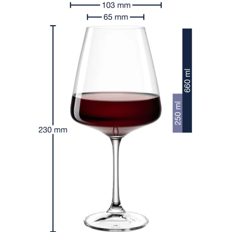LEONARDO Rotweinglas PALADINO Kristallglas 660 ml