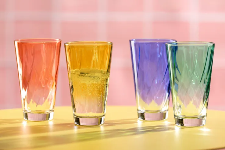 LEONARDO Trinkglas TWIST 6er Set 300 ml rot