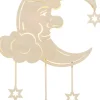SAICO Lichtobjekt TRÄUMENDER MOND Holz 44 x 27,5 x 4 cm Mehrfarbig