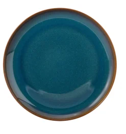 like. Teller flach CRAFTED DENIM 25,7cm blau/ braun