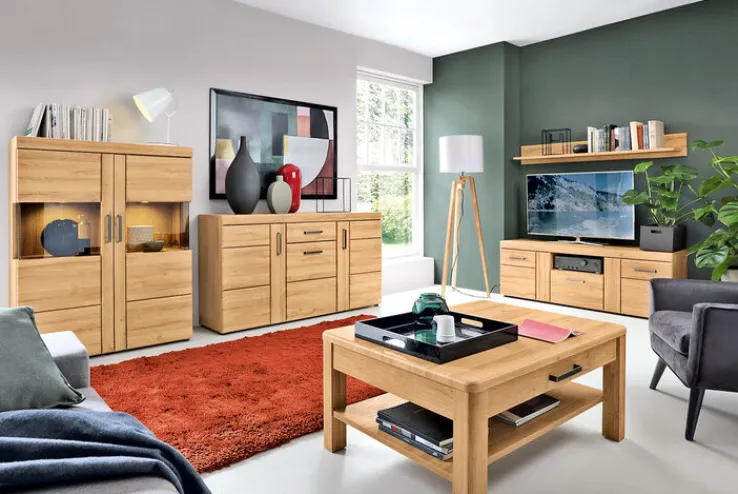 QUARTIER Lowboard CORTINA 157 x 55,8 cm Eiche braun