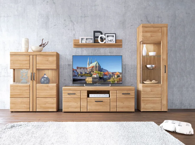 QUARTIER Lowboard CORTINA 157 x 55,8 cm Eiche braun