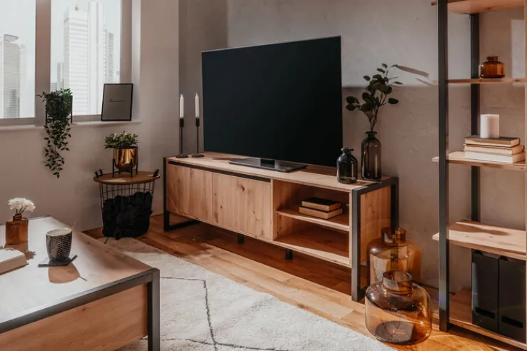 QUARTIER Lowboard DENVER 160 x 55 cm braun/ grau