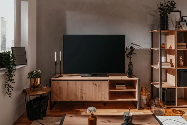 QUARTIER Lowboard DENVER 160 x 55 cm braun/ grau