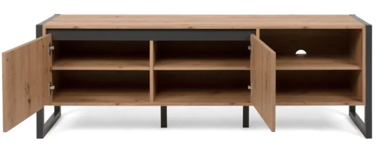 QUARTIER Lowboard DENVER 160 x 55 cm braun/ grau