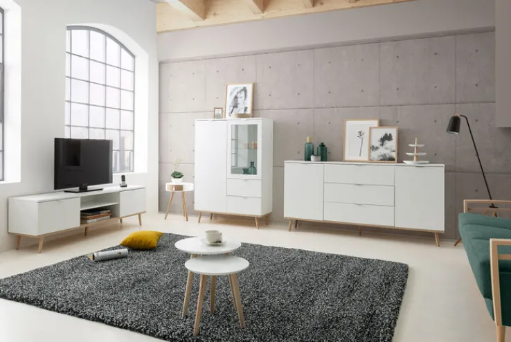 QUARTIER Lowboard GÖTEBORG 160 x 50 cm weiß