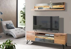 QUARTIER Lowboard HAWK braun /schwarz