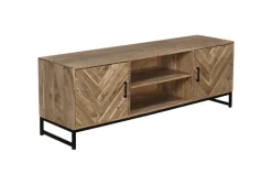 QUARTIER Lowboard LUANDA 160 x 55 cm Akazie Massivholz/schwarz