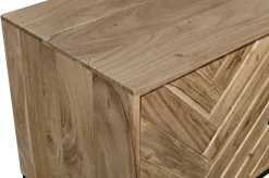 QUARTIER Lowboard LUANDA 160 x 55 cm Akazie Massivholz/schwarz