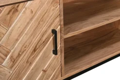 QUARTIER Lowboard LUANDA 160 x 55 cm Akazie Massivholz/schwarz