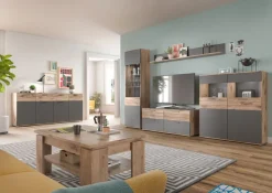 QUARTIER Lowboard MASON 130 x 53 cm braun/ grau