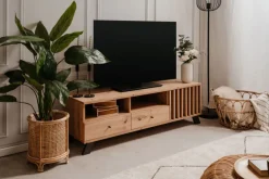 QUARTIER Lowboard MEDAN 138 x 44 cm Artisan Oak / anthrazit