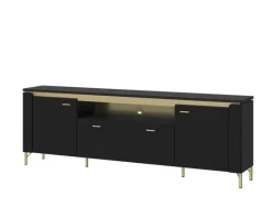 QUARTIER Lowboard NORICA 200 x 70 cm schwarz matt