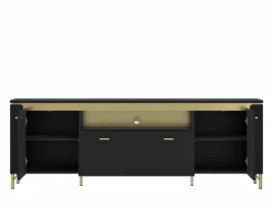 QUARTIER Lowboard NORICA 200 x 70 cm schwarz matt