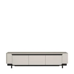 QUARTIER Lowboard VODOL 205x49 cm Sand/Schwarz