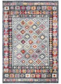 LUXOR living Kelim In- und Outdoorteppich BONNIE 120 x 170 cm grau/mehrfarbig