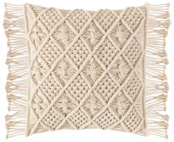 MAGMA Kissenhülle MARA MAKRAMEE 40 x 40 cm beige