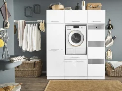 QUARTIER Maschinenschrank MR. SAUBER 68 x 162 cm weiß