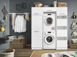 QUARTIER Maschinenumbauschrank MR. SAUBER 68 x 200 cm weiß