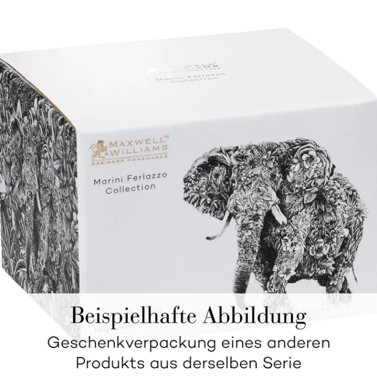 MAXWELL & WILLIAMS Henkelbecher AFRICAN GIRAFFE 450 ml Keramik weiß