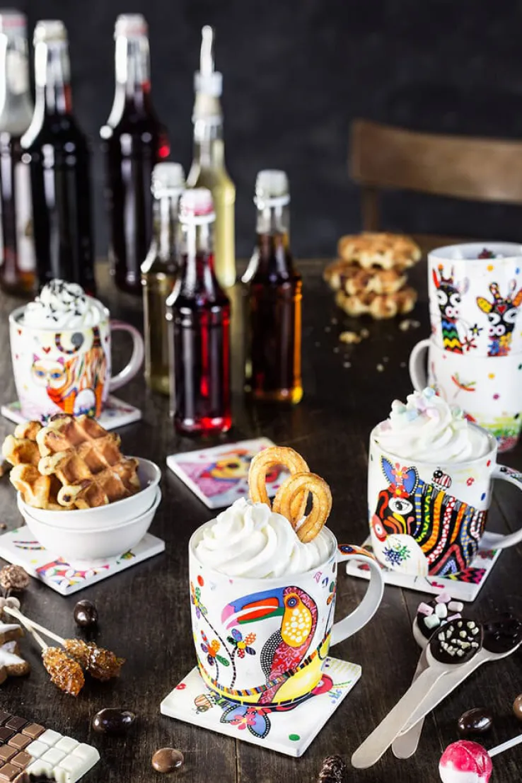 MAXWELL & WILLIAMS Kaffeebecher SMILE STYLE TANGO 400 ml Porzellan mehrfarbig