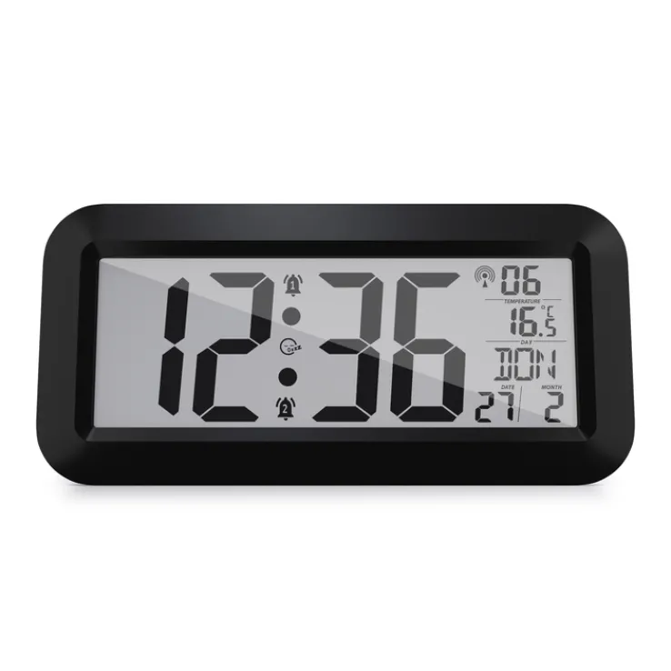 Mebus Digitaluhr Kunststoff 42 x 3 x 20 cm Schwarz