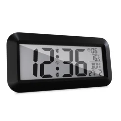 Mebus Digitaluhr Kunststoff 42 x 3 x 20 cm Schwarz