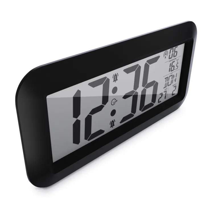 Mebus Digitaluhr Kunststoff 42 x 3 x 20 cm Schwarz