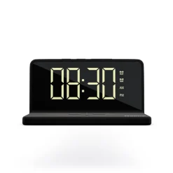 Mebus Digitalwecker mit Aufladefunktion schwarz