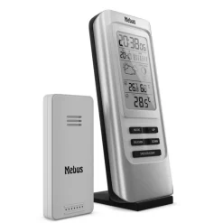 Mebus Funk Wetterstation silberfarbig