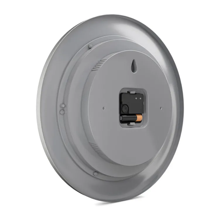 Mebus Funk-Wanduhr 25 cm silberfarbig/schwarz/rot