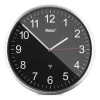 Mebus Funk-Wanduhr silberfarbig/schwarz