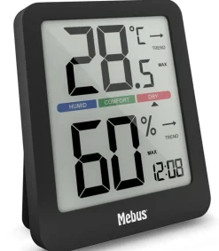 Mebus Klimastation Thermo-Hygrometer schwarz