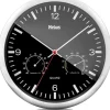Mebus Quarz-Wanduhr mit Thermo- und Hygrometer 25 cm schwarz