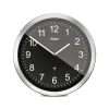Mebus Wanduhr Aluminium/Kunststoff Durchmesser 45 cm Schwarz/Alu-/Nickelfarbig/Weiß
