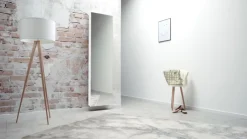 Mehrzweckschrank drehbar 50 x 195 cm Spiegelfront/weiß