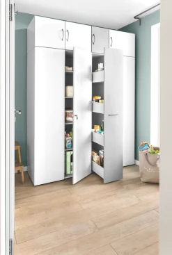 Mehrzweckschrank MULTIRAUMKONZEPT 80 x 185 cm weiß