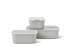MEPAL Frischhaltedosen-Set EASYCLIP 3-teilig Nordic White Kunststoff