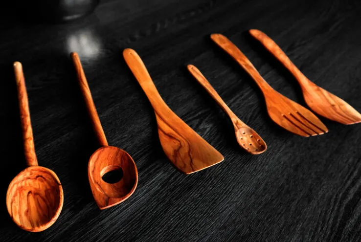 metaltex Pfannenwender OLIVO LINE 33,5 cm Olivenholz braun