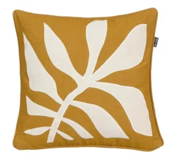 MICA DECORATIONS Deko Kissenhülle BLATT 45x45 cm