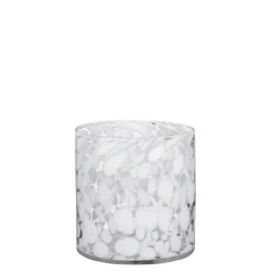 MICA DECORATIONS Vase CAMMY 14 cm klar mit weiß