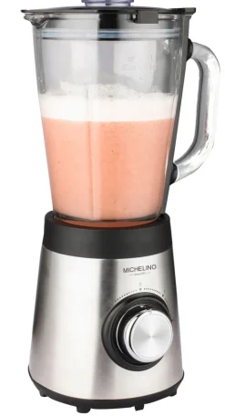 MICHELINO Standmixer 1,5 Liter schwarz/ silberfarbig