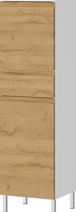 Midischrank SOPHIE 34x120x34 weiß/Grandson-Eiche Nb.