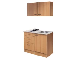 QUARTIER Miniküche Nano 100 cm Buche Nachbildung