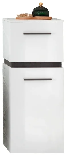 Musterring Highboard RIMINI schneeweiß/ dunkelgrau