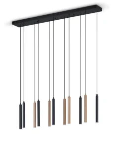 Musterring LED Balkenpendel 11-flg MR CALINA schwarz /coffee