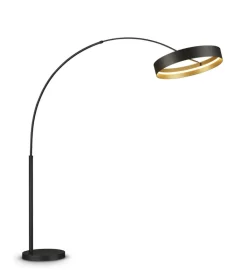 Musterring LED Bogenlampe MR LOOP schwarz-goldfarbig