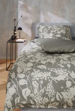 Musterring Satin-Bettwäsche MR-BLOOM 135 x 200 cm anthrazit