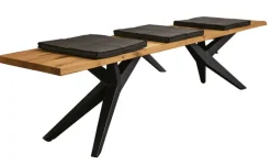 Musterring Sitzbank TAMINA schwarz /Eiche massiv